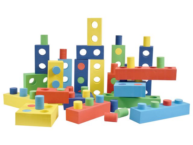 Mjuka byggklossar 15x7x5cm 180/fp